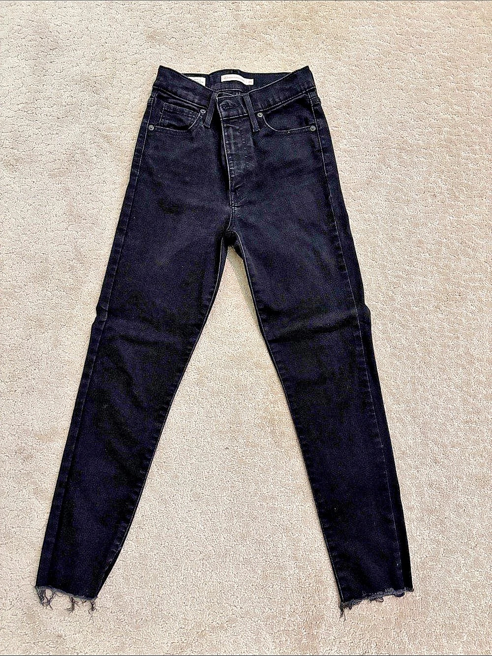 Levi's Mile-High Super Skinny Black Skinny Jeans Waist 26